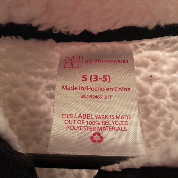 Small White Sherpa Half Zip - Picture 3 of 3